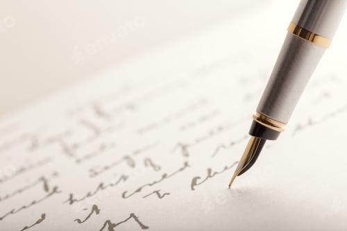 Preview: Fountain Pen on Written Page