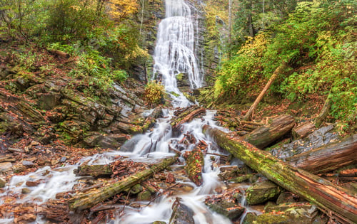 Preview: Beautiful 100 foot waterfall in Smoky Mountains