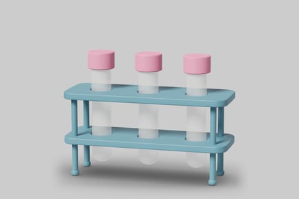 Preview: Test tube rack with pink caps