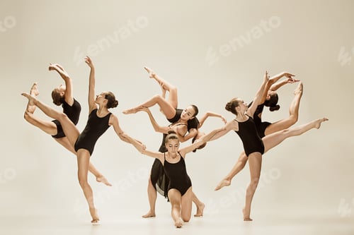 Preview: The group of modern ballet dancers