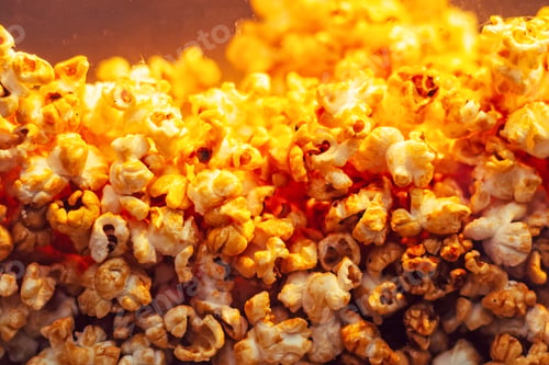 Preview: Closeup of yellow sweet popcorn texture background