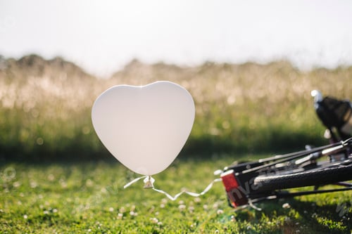 Preview: Bicycle and white balloon