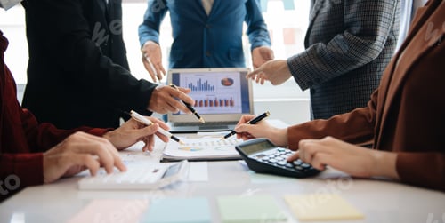 Preview: Business People Planning Strategy Analysis Office Concept. writing notes about sticky