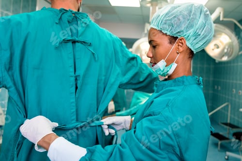 Preview: Doctors preparation for surgical operation in hospital. Healthcare medicine concept