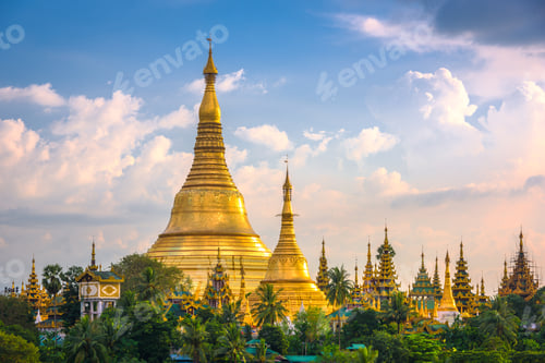 Preview: Yangon, Myanmar view of Shwedagon Pagoda