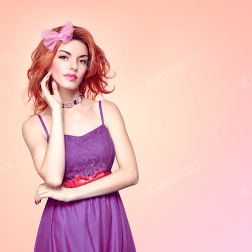 Preview: Fashion Beauty Redhead, Natural Makeup. Skincare
