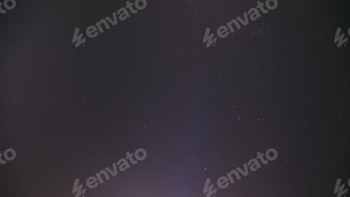 Preview: Real Colorful Night Sunset Sky Stars. Natural Starry Sky Background Backdrop. 4K, Time Lapse