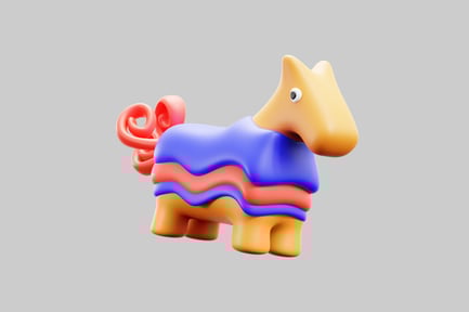 Предпросмотр: Игрушка-пиньята с мультяшной лошадью