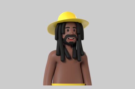 Preview: Cartoon man with yellow hat