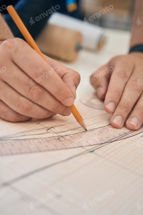 Preview: Fashion designer making patterns for new clothes