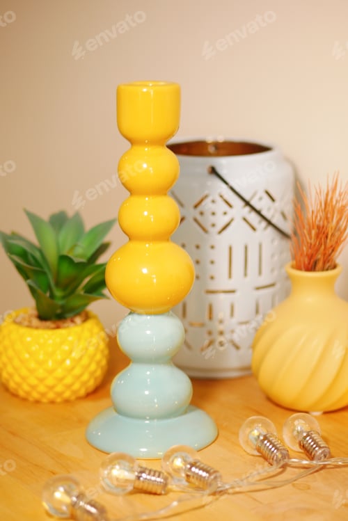 Preview: Colorful decor on wooden table indoors