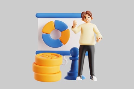 Preview: Finance character presentation with coin