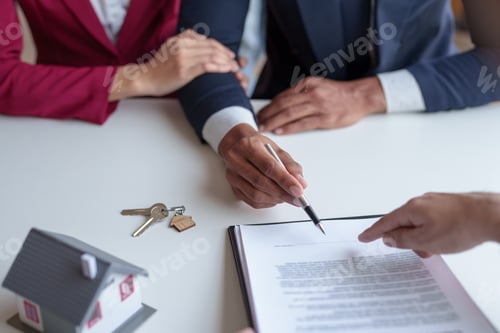 Preview: Couple enters into a home purchase contract with a real estate agent, getting advice, insurance