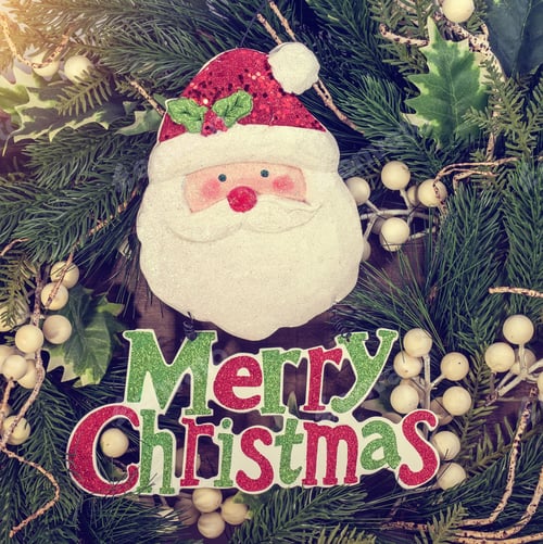 Preview: Merry Christmas On Pine Background