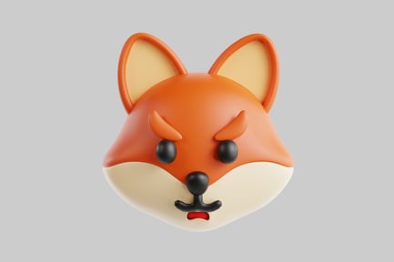 Preview: Angry fox cartoon head