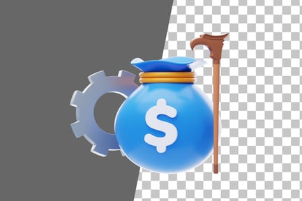 Preview: Retirement Risk Management 3D Icon