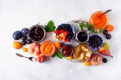 Preview: Assortment of different jams in jars