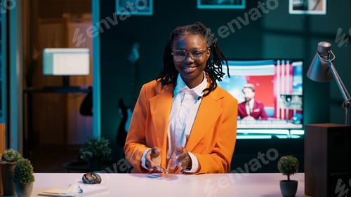 Preview: POV of student participating in online debate classes or academic competitions