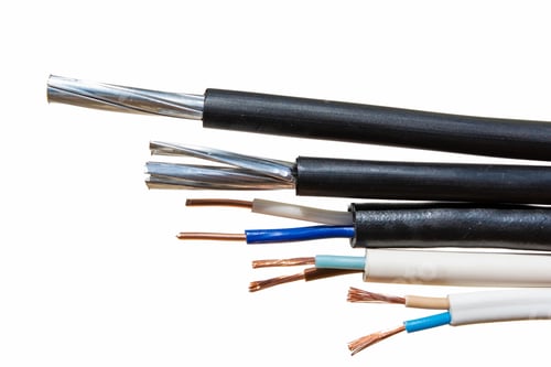 Preview: stripped wires on an isolated white background