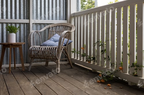 Preview: Outdoor seating and dining on vintage rustic cottage home