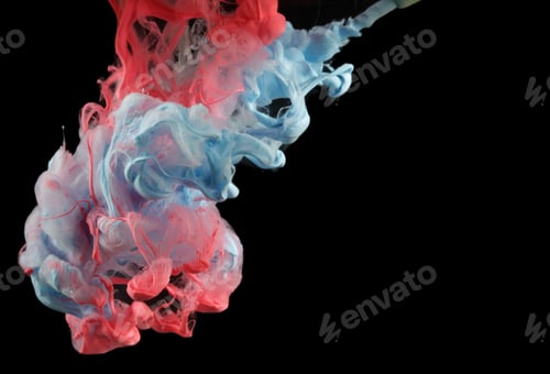 Preview: Acrylic colors in water. Ink blot. Abstract background.