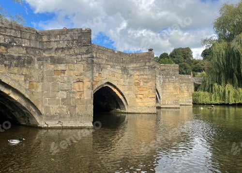 Preview: bridge, architecture, stone, old, sky, blue, river, outdoors, travel, water, europe, tourism, ancien