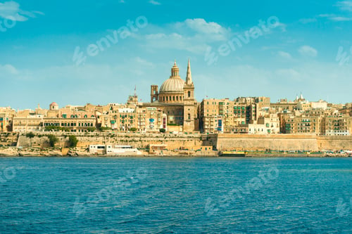 Preview: beautiful Valletta achitecture, view from the sea