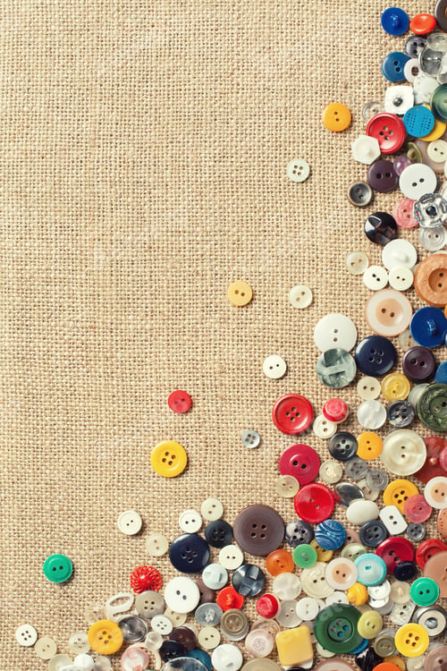 Preview: Colourful sewing buttons with copy space