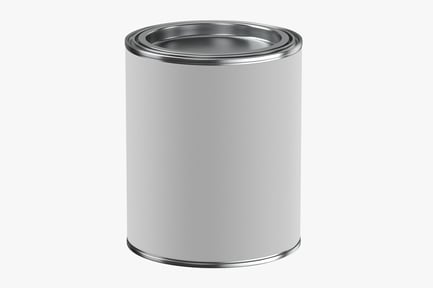 Предпросмотр: Банка с белой краской - чистая, стандартная этикетка