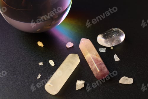 Preview: Magic crystals, spiritual esoteric practice for meditation and relax