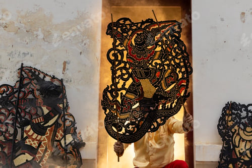 Preview: Traditional Shadow Puppet Performer in Action