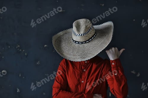 Preview: Wild West Retro Hat Guy Concept America Style Vintage Man