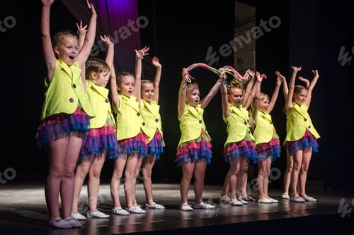 Preview: staging on the stage of a children's theater with actors