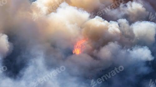 Preview: BC Forest Fire and Smoke over the mountain near Hope