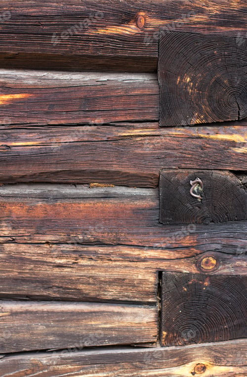 Preview: Rough old rustic wooden background with cracks.