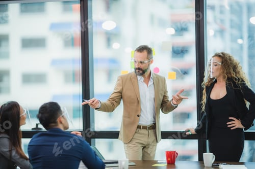 Group of Business People Diverse Brainstorm Meeting Concept, Working in the Office Concept