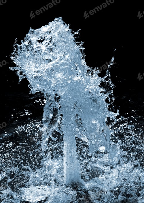 Preview: waterfall on black