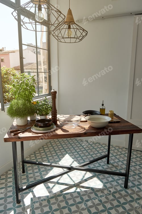 Preview: Interior of dining room with furniture