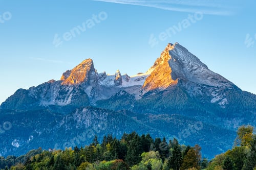 Preview: The first sunlight hits the famous Mount Watzmann