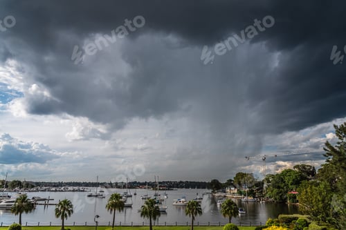Preview: Storm clouds and rain in sydney. Australia