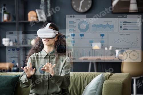 Preview: Woman In VR Headset Using App