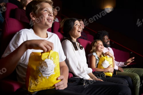 Preview: Audience In Cinema Watching Comedy Film