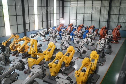 Preview: Tech industry. Business industry technology, people and tech. Engineer working in factory.