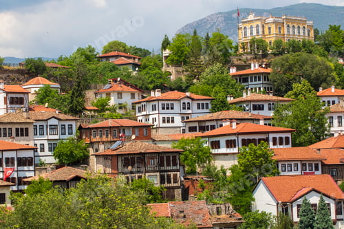 Preview: Safranbolu - Turkey, December 10, 2023. Traditional Ottoman Houses in Safranbolu.