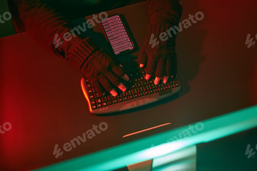 Preview: Cyber war. Hacker breaking security. Anonymous person access secret data. Cyber attack. Programming
