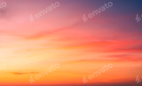 Preview: Sunset Sky Clouds in the evening with Red, Orange, Yellow and purple sunlight on golden hour