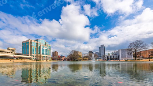 Preview: Huntsville, Alabama, USA park and downtown cityscape.