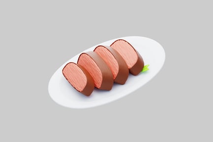 Предпросмотр: Кусочек мяса на белой тарелке