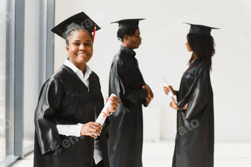 Preview: portrait of Beautiful African-American graduate
