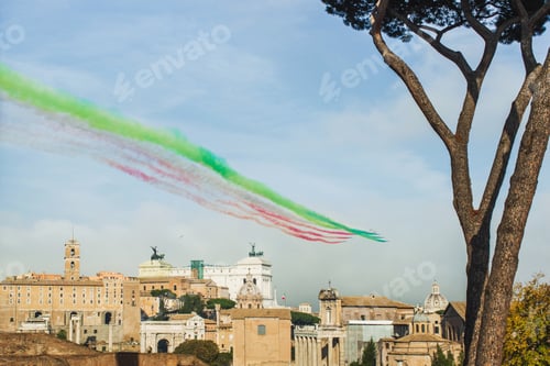 Preview: Italy independence day celebration outdoors in downtown Rome